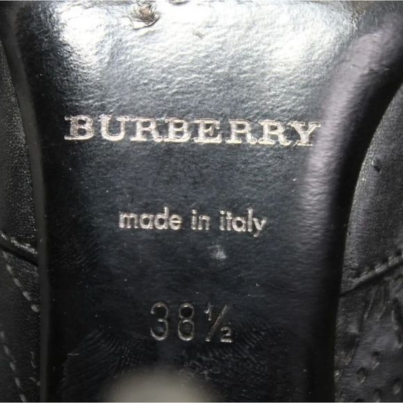 Flash Sale BURBERRY TALL LEATHER STILETTO HEEL BOOTS. VINTAGE EXCELLENT. RARE! - Picture 10 of 16
